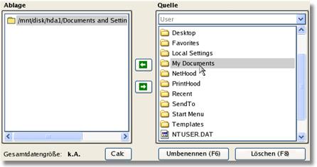 201 4. In Linux-Startmenü wählen Sie den Dateiübertragungsassistenten. Diesen Assistenten finden Sie auch im PTS- DOS-Startmenü. 5. Klicken Sie auf der Begrüßungsseite des Assistenten auf Weiter. 6.
