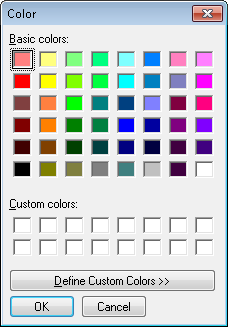 Benutzerdefinierte MCO Farben: Der Benutzer kann eigene MCO Farben hinzufügen, ändern und löschen.