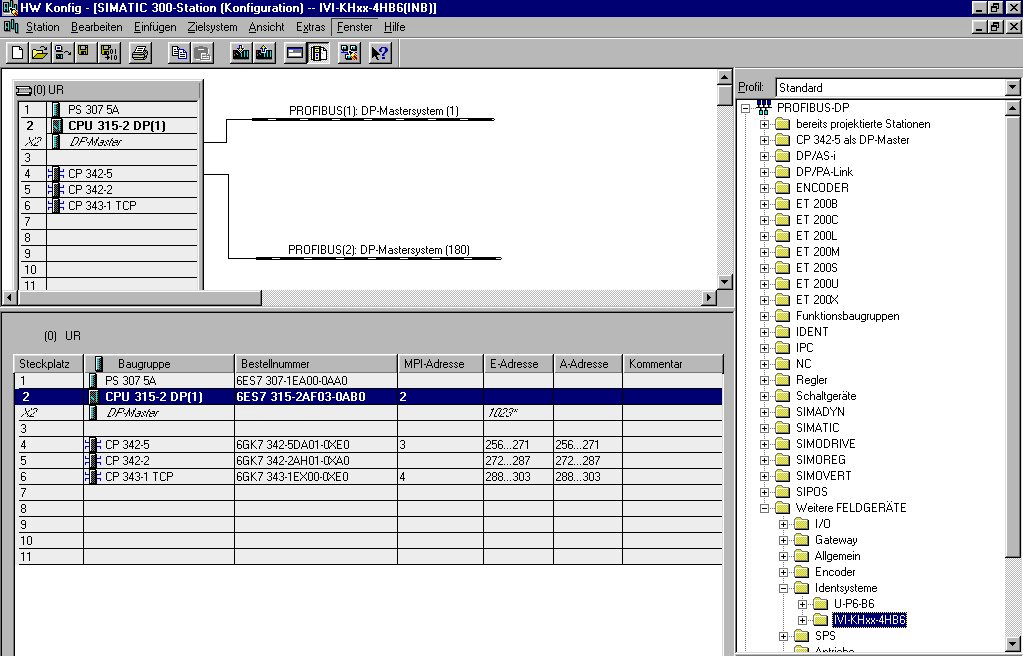Nach dem Installieren der GSD-Datei ist der Menüpunkt Extras Katalog aktualisieren aufzurufen. 3. PROFIBUS-DP Konfiguration 3.