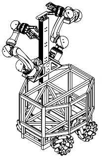 Ansteuerung einer zweiarmigen Roboterplattform Die ZweiArmPlattform (ZAP) des ISSE: Zwei Arme (Schunk LWA) mit SDH-Dreifingerhand