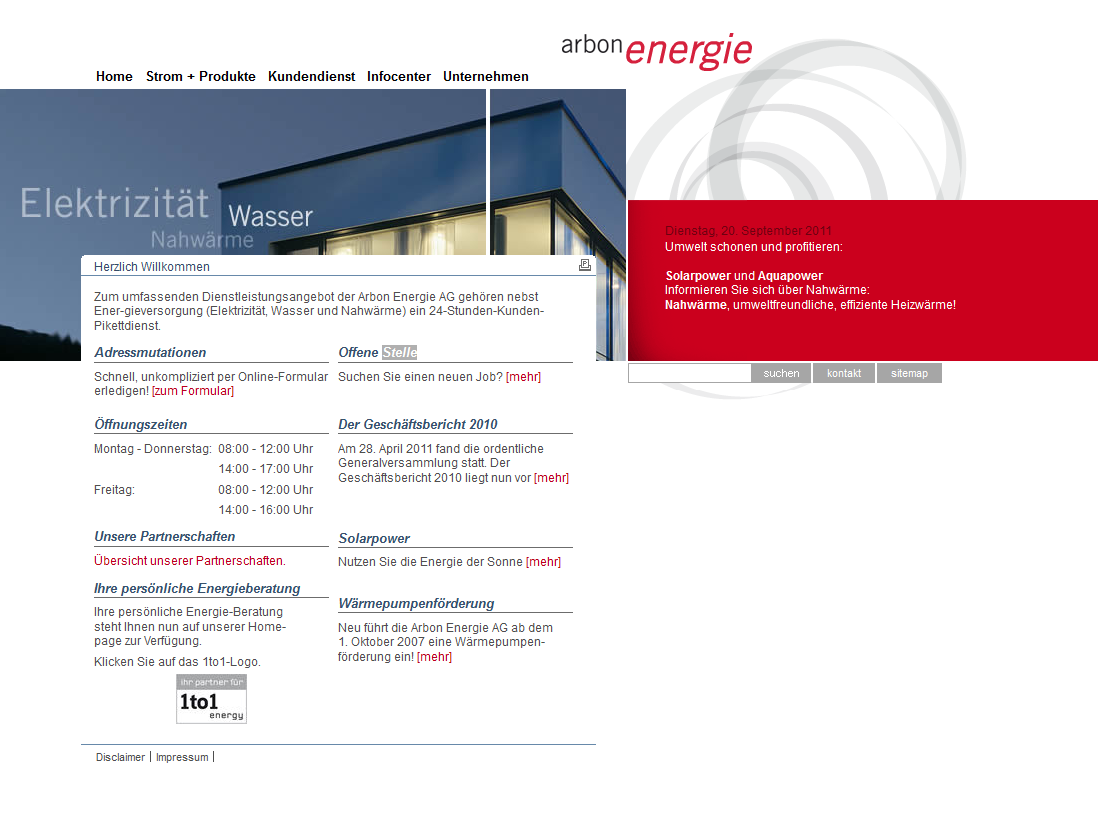 Onlineangebote Arbon Energie AG