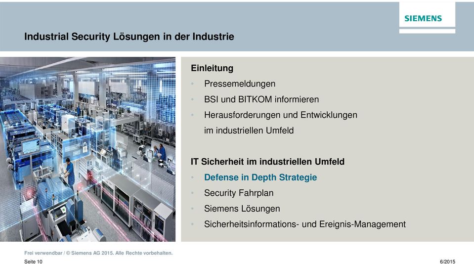 IT Sicherheit im industriellen Umfeld Defense in Depth Strategie Security