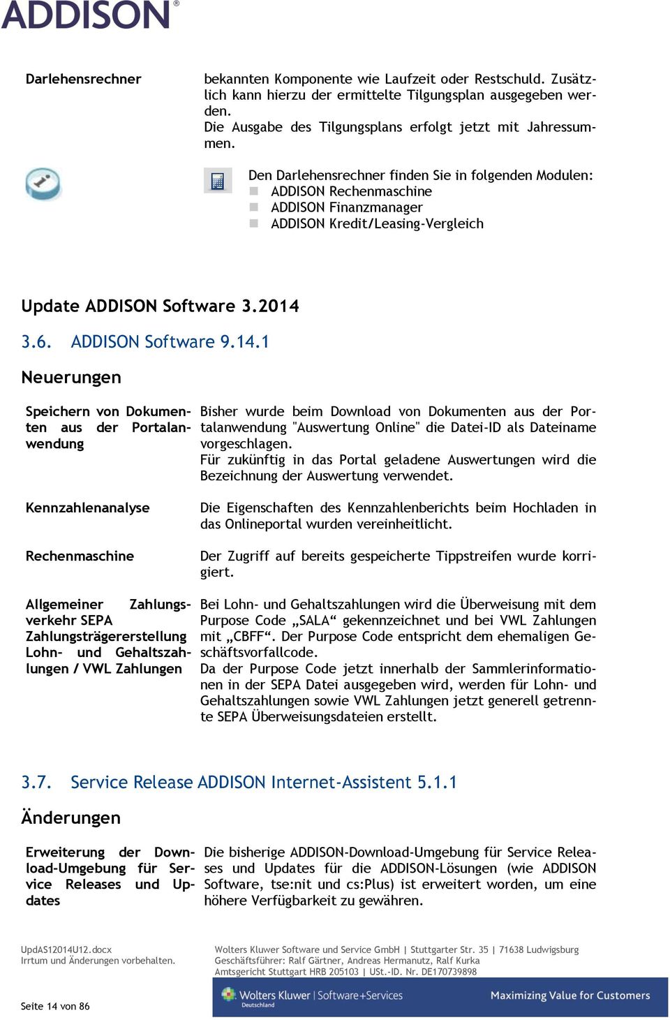 3.6. ADDISON Software 9.14.