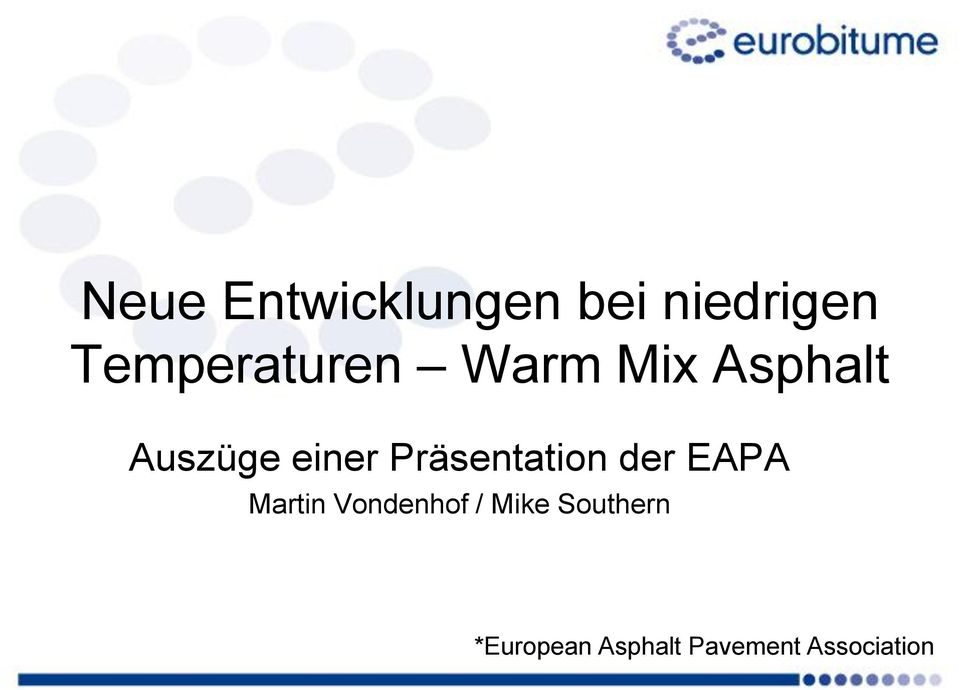 einer Präsentation der EAPA Martin