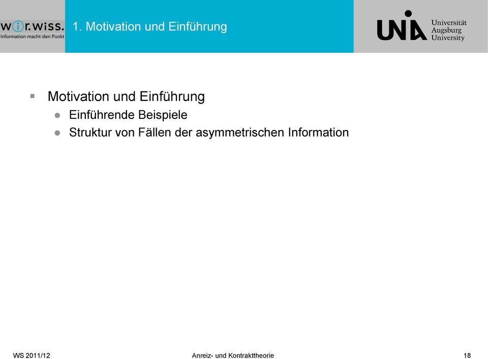 Struktur von Fällen der asymmetrischen