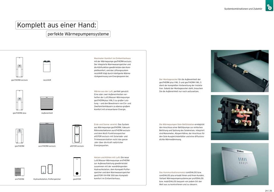 geotherm exclusiv recovair XXXXXXX Wärme aus der Luft, perfekt genutzt: Eine oder zwei Außeneinheiten ver helfen der Luft/Wasser-Wärmepumpe geotherm plus VWL S zu großer Leistung und den Bewohnern