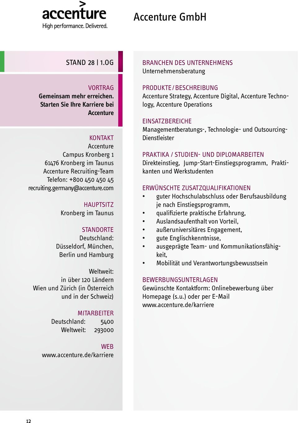 com HAUPTSITZ Kronberg im Taunus STANDORTE Deutschland: Düsseldorf, München, Berlin und Hamburg Weltweit: in über 120 Ländern Wien und Zürich (in Österreich und in der Schweiz) MITARBEITER