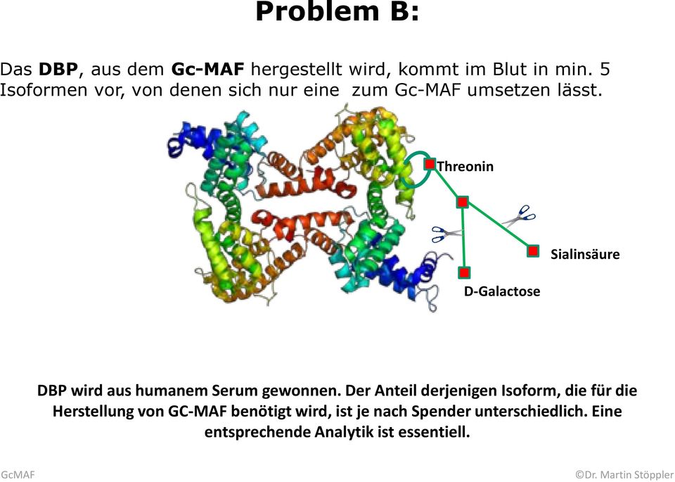 Threonin N-Acetylgalactosamin D-Galactose Sialinsäure DBP wird aus humanem Serum gewonnen.