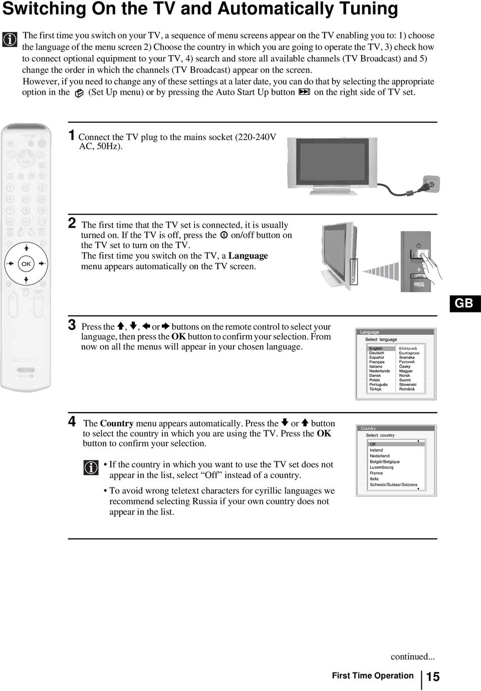 channels (TV Broadcast) appear on the screen.