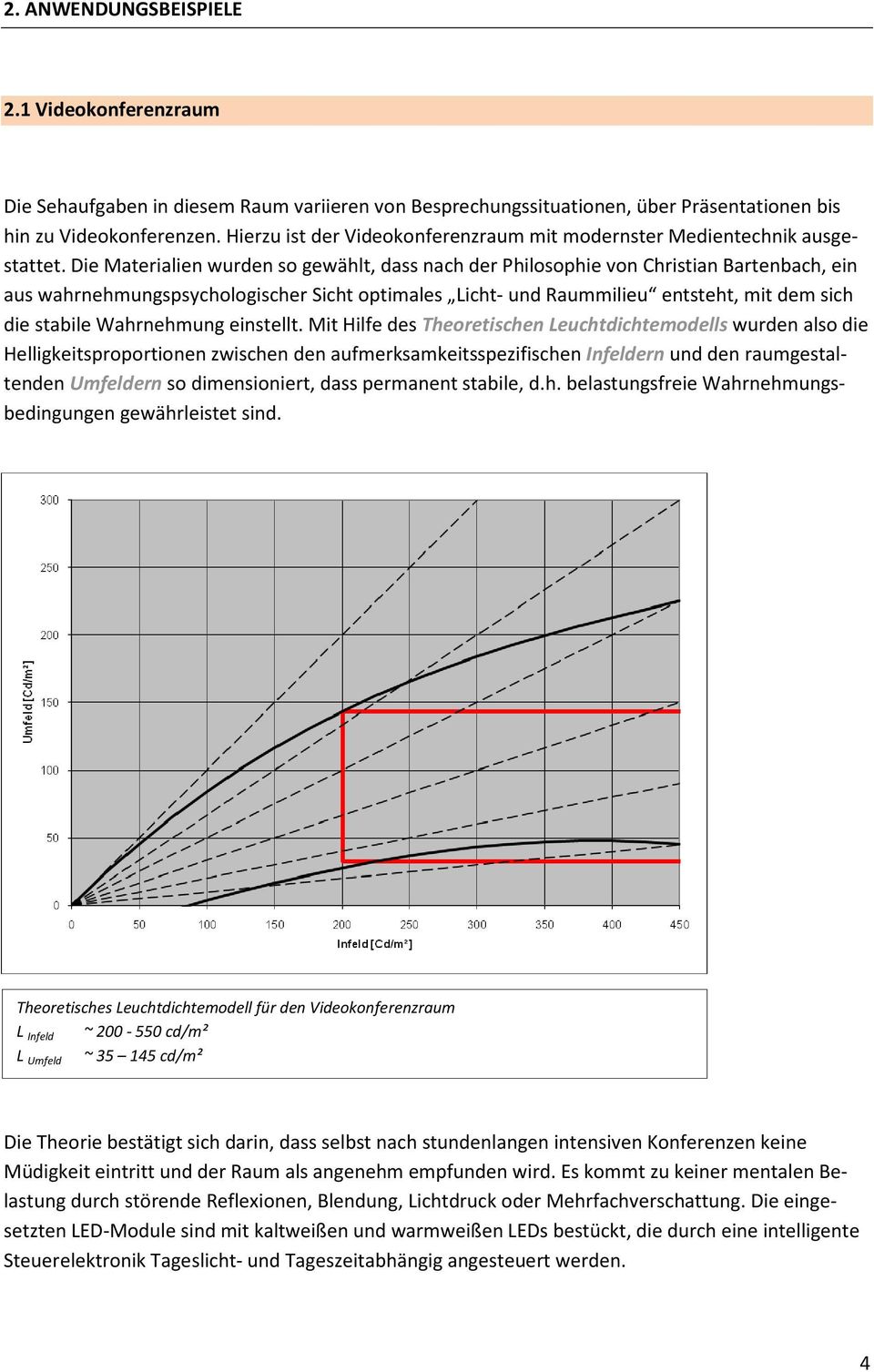 Die Materialien wurden so gewählt, dass nach der Philosophie von Christian Bartenbach, ein aus wahrnehmungspsychologischer Sicht optimales Licht- und Raummilieu entsteht, mit dem sich die stabile