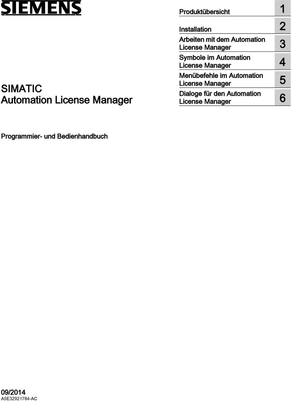 4 Menübefehle im Automation License Manager 5 Dialoge für den