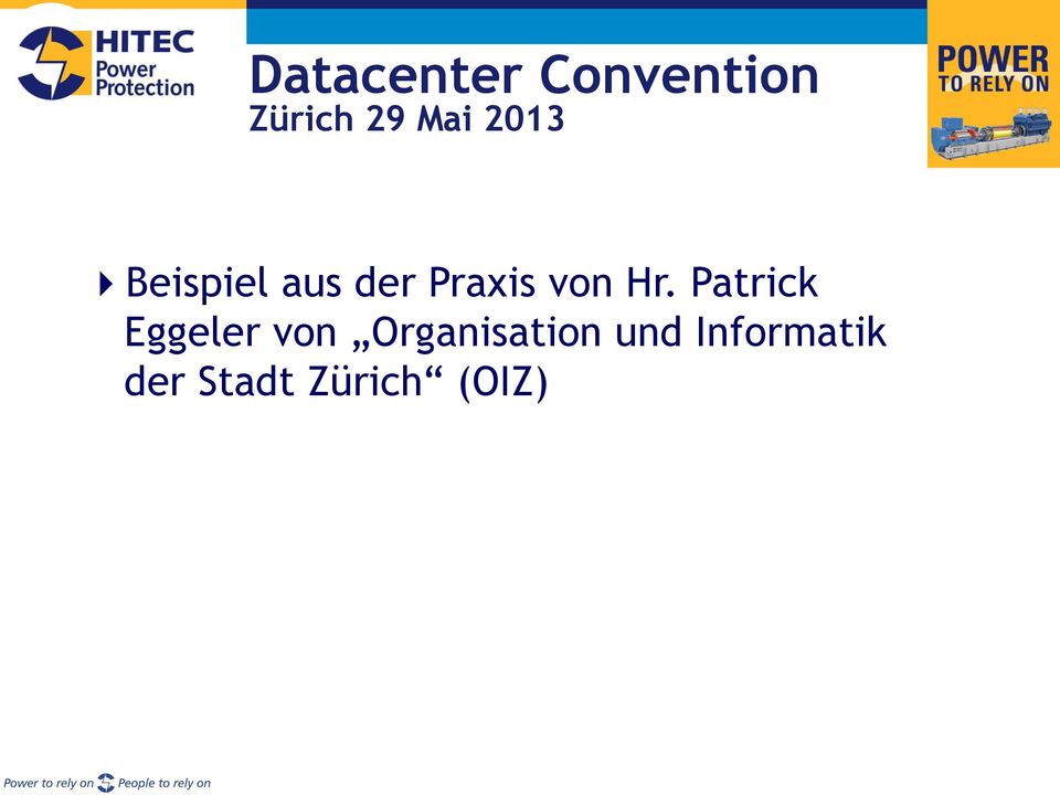 Patrick Eggeler von Organisation