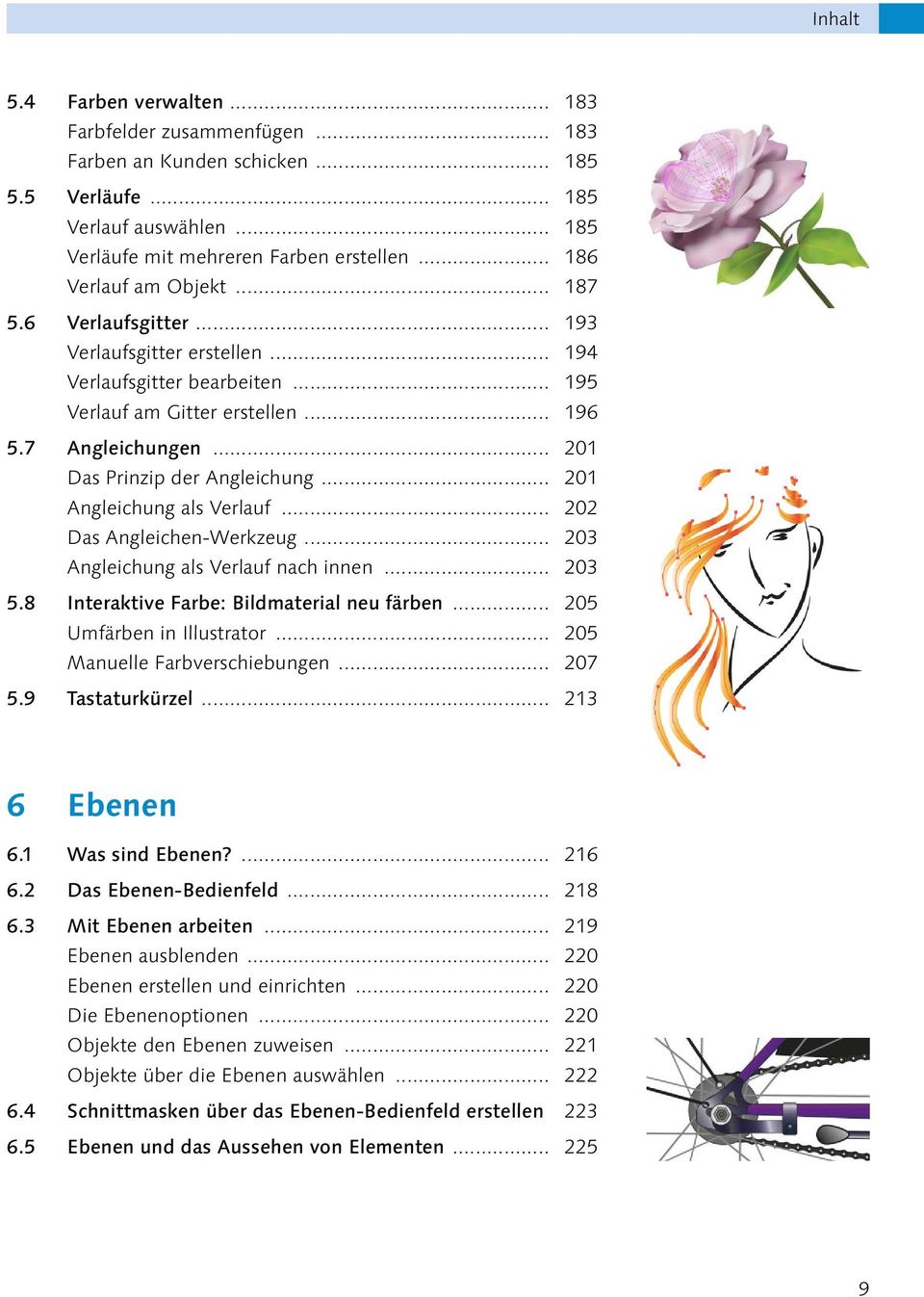 .. 201 Das Prinzip der Angleichung... 201 Angleichung als Verlauf... 202 Das Angleichen-Werkzeug... 203 Angleichung als Verlauf nach innen... 203 5.8 Interaktive Farbe: Bildmaterial neu färben.