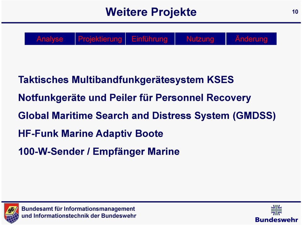 und Peiler für Personnel Recovery Global Maritime Search and