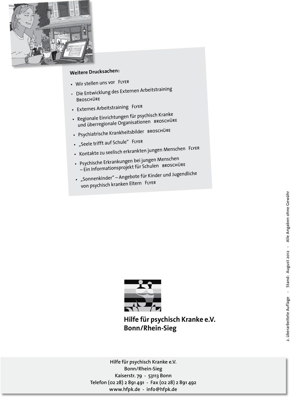 Ein Informationsprojekt für Schulen broschüre Sonnenkinder Angebote für Kinder und Jugendliche von psychisch kranken Eltern Flyer Hilfe für psychisch Kranke e.v. Bonn/Rhein-Sieg 2.