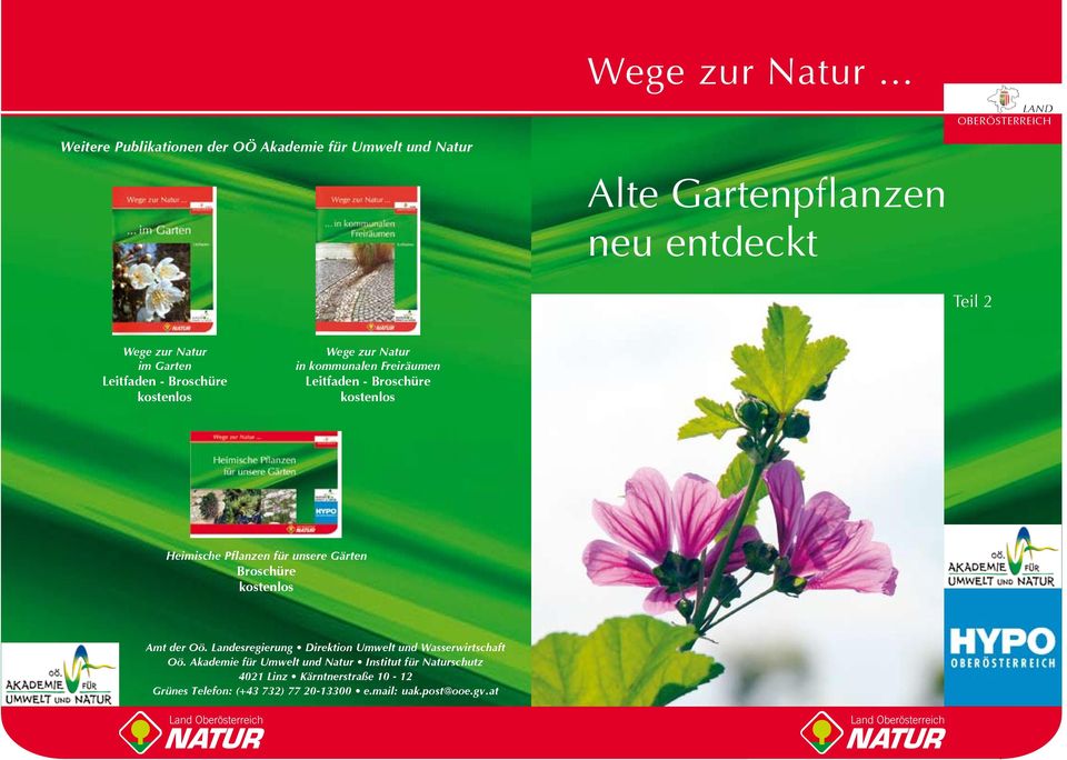 Natur im Garten Leitfaden - Broschüre kostenlos Wege zur Natur in kommunalen Freiräumen Leitfaden - Broschüre kostenlos Heimische