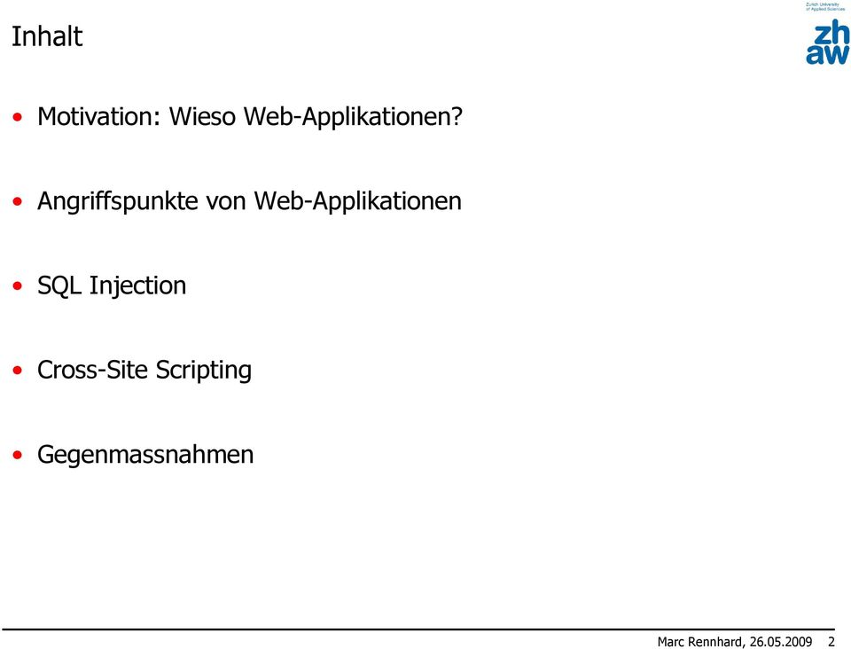 Angriffspunkte von Web-Applikationen
