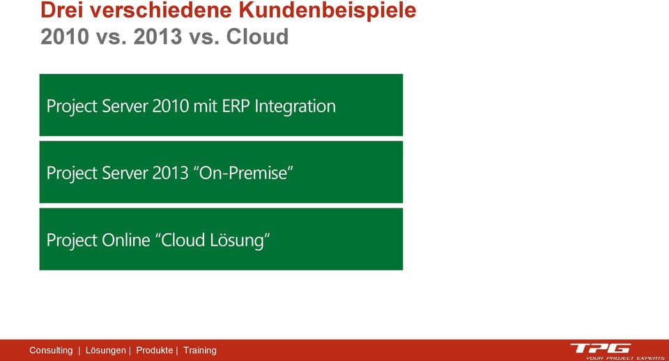 Cloud Project Server 2010 mit ERP