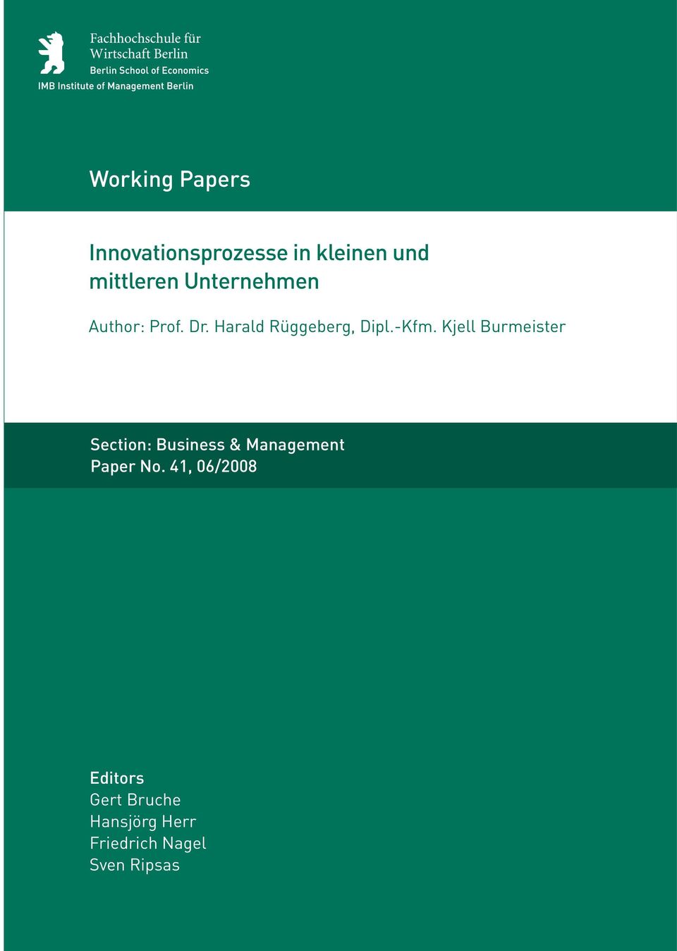 Kjell Burmeister Section: Business & Management Paper No.