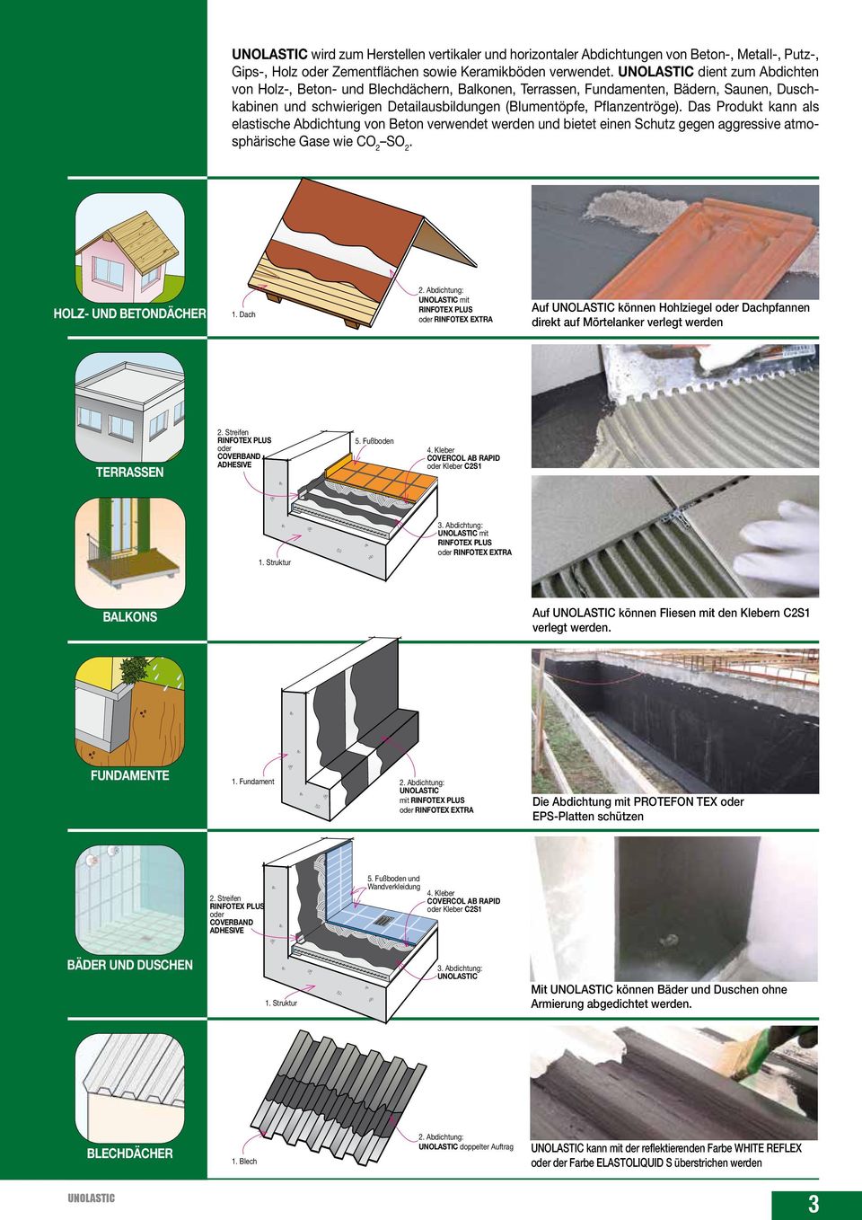 Das Produkt kann als elastische Abdichtung von Beton verwendet werden und bietet einen Schutz gegen aggressive atmosphärische Gase wie CO SO. HOLZ- UND BETONDÄCHER 1. Dach.