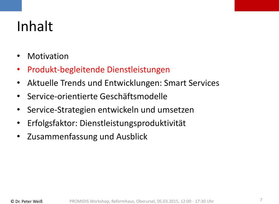 Service-Strategien entwickeln und umsetzen Erfolgsfaktor: