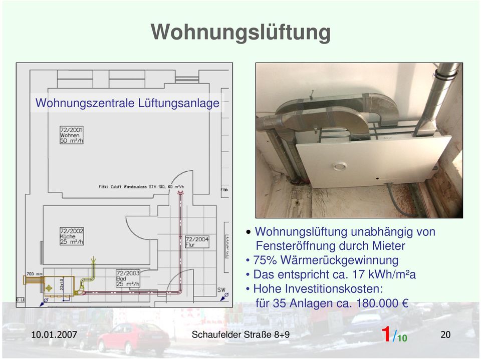 Wärmerückgewinnung Das entspricht ca.