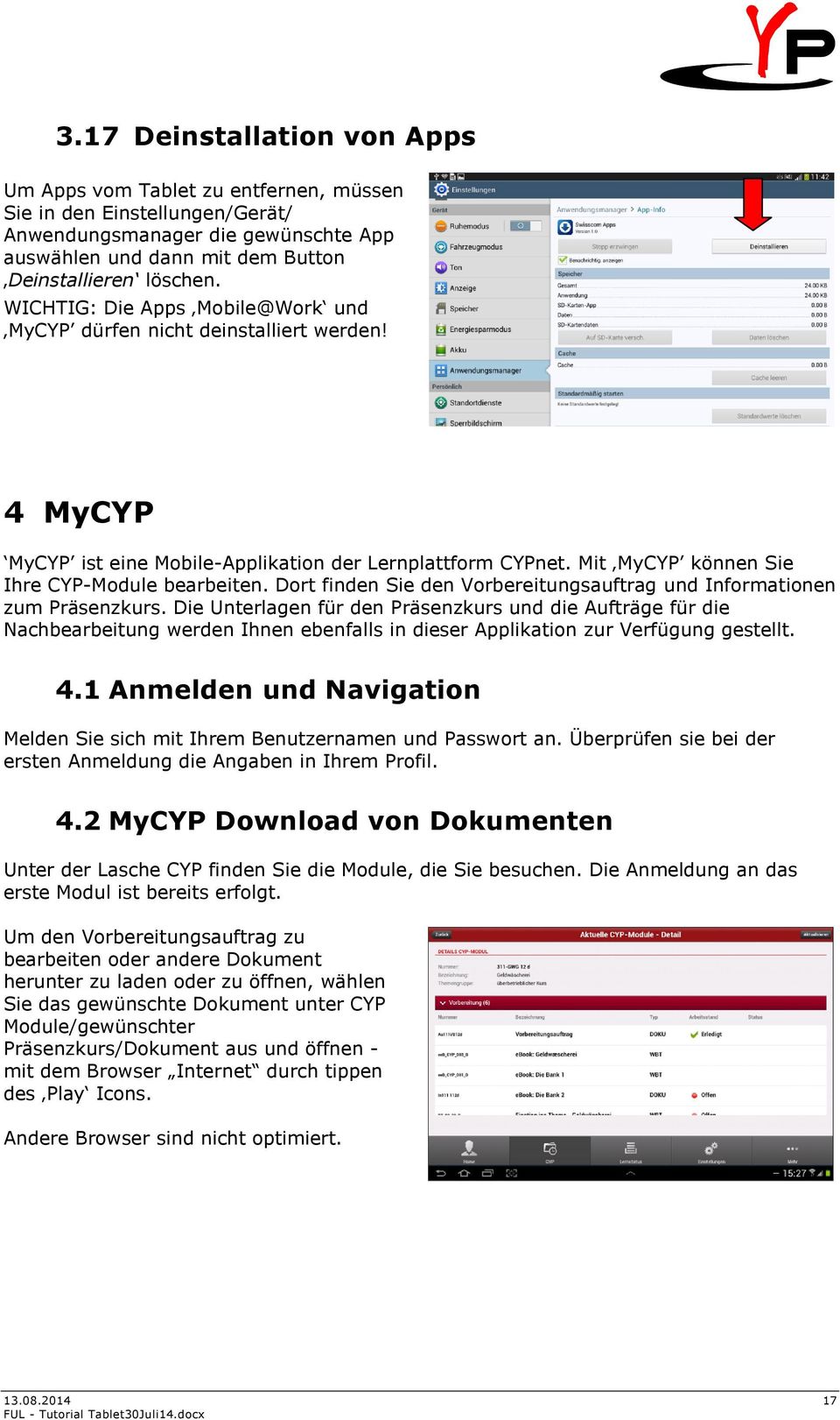 Dort finden Sie den Vorbereitungsauftrag und Informationen zum Präsenzkurs.