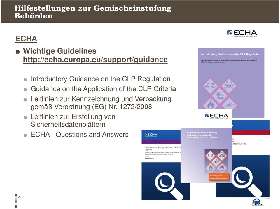 of the CLP Criteria Leitlinien zur Kennzeichnung und Verpackung gemäß Verordnung (EG) Nr.