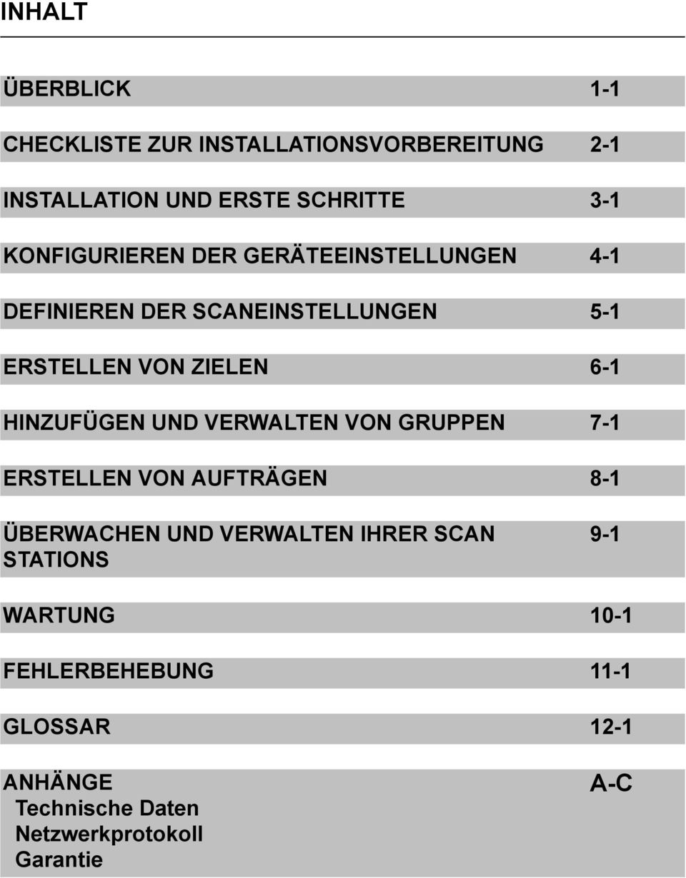 HINZUFÜGEN UND VERWALTEN VON GRUPPEN 7-1 ERSTELLEN VON AUFTRÄGEN 8-1 ÜBERWACHEN UND VERWALTEN IHRER SCAN