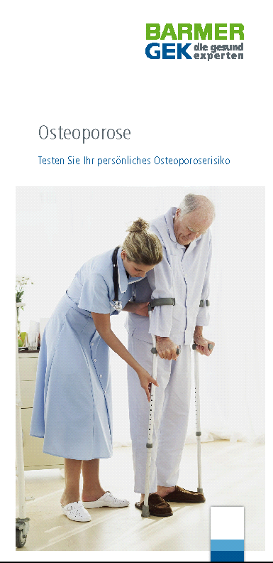 Abb.: Ein neuer Flyer informiert die Patienten. Abb.: Mit dem Fragebogen Risiko-Patienten schneller erkennen: 14 Fragen zum persönlichen Osteoporose-Risiko Was kann man selber gegen Osteoporose tun?