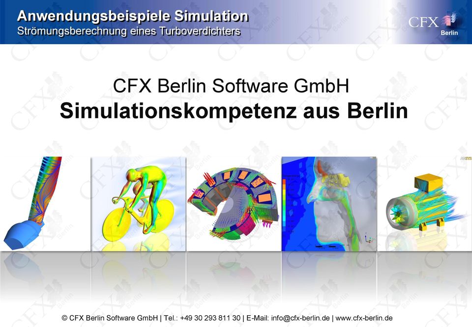 Simulationskompetenz aus Berlin CFX Berlin Software