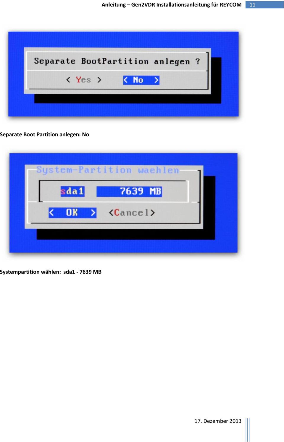 No Systempartition