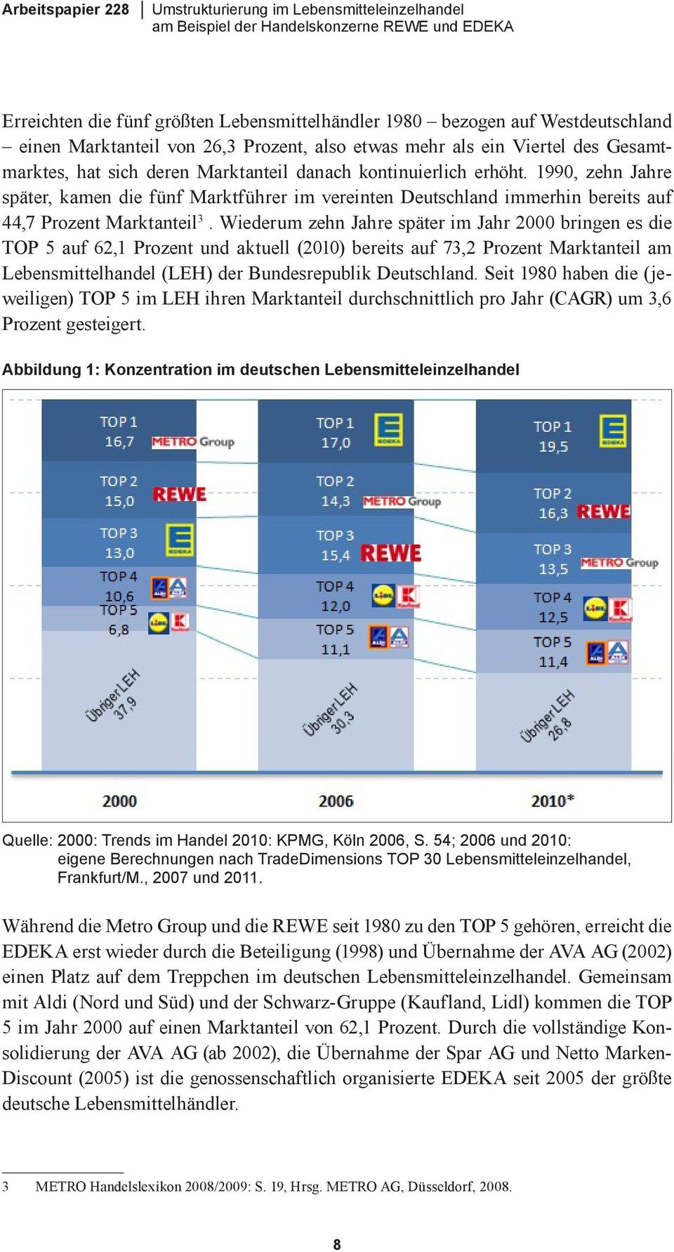 1990, zehn Jahre später, kamen die fünf Marktführer im vereinten Deutschland immerhin bereits auf 44,7 Prozent Marktanteil 3.