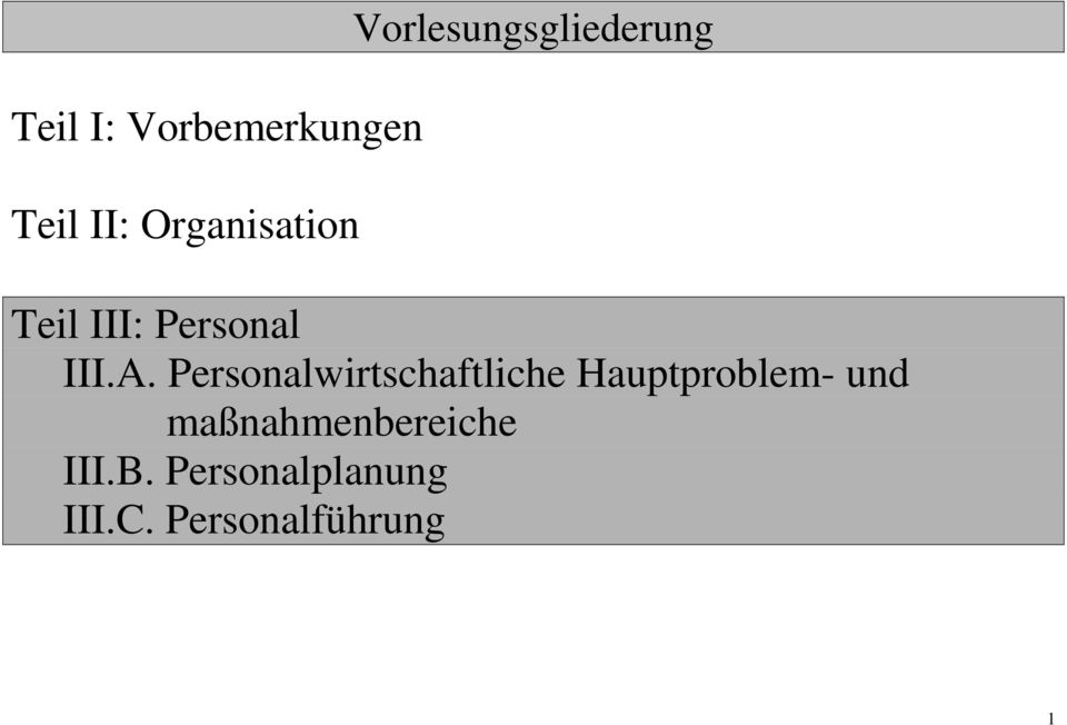 Personalwirschafliche Haupproblem- und