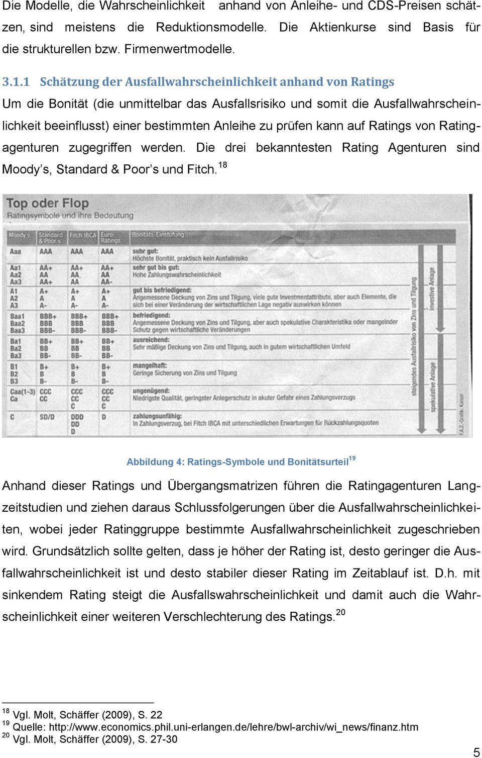 kann auf Ratings von Ratingagenturen zugegriffen werden. Die drei bekanntesten Rating Agenturen sind Moody s, Standard & Poor s und Fitch.