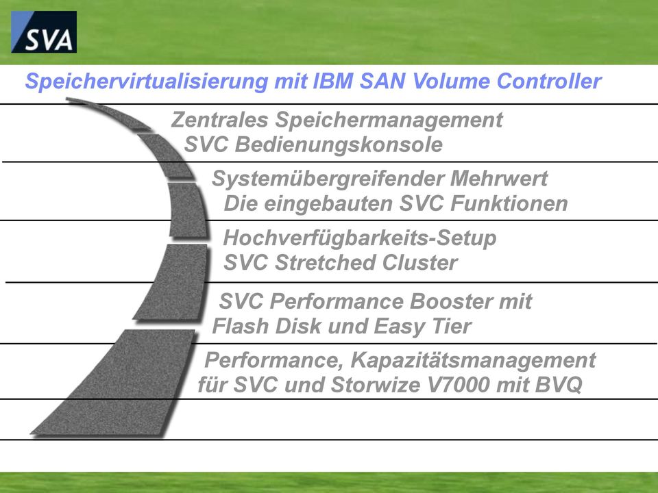 Hochverfügbarkeits-Setup SVC Stretched Cluster SVC Performance Booster mit Flash