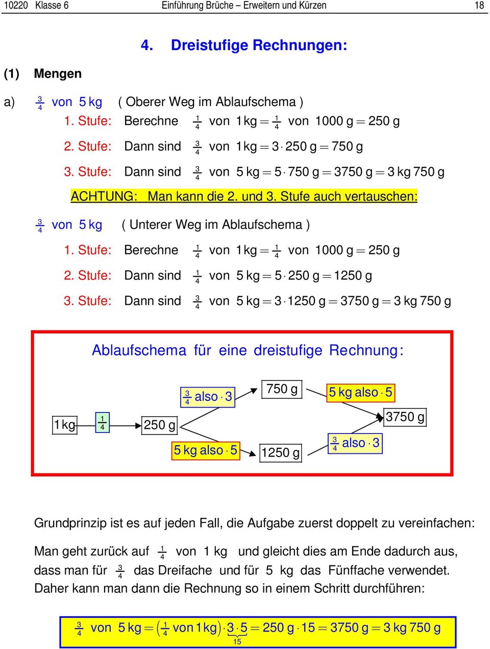 Stufe: Berechne von kg = von 000 g = 0 g. Stufe: Dann sind von kg = 0 g = 0 g.