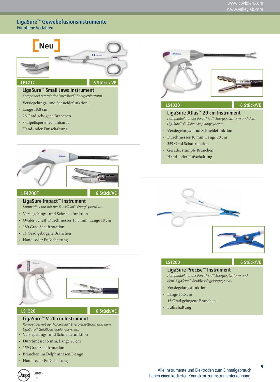 cm 28 Grad gebogene Branchen Skalpellsperrmechanismus Hand- oder Fußschaltung 6 Stück / VE LS1020 6 Stück/VE LigaSure Atlas 20 cm Instrument Kompatibel mit der ForceTriad Energieplattform und dem