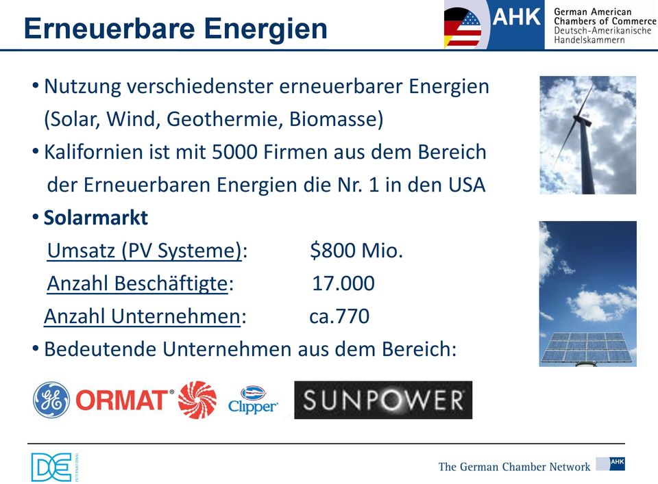 Erneuerbaren Energien die Nr. 1 in den USA Solarmarkt Umsatz (PV Systeme): $800 Mio.