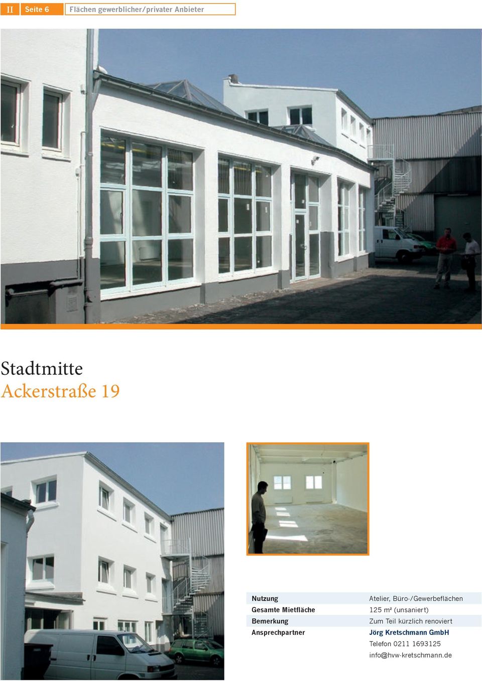 Atelier, Büro-/Gewerbeflächen 125 m² (unsaniert) Zum Teil kürzlich
