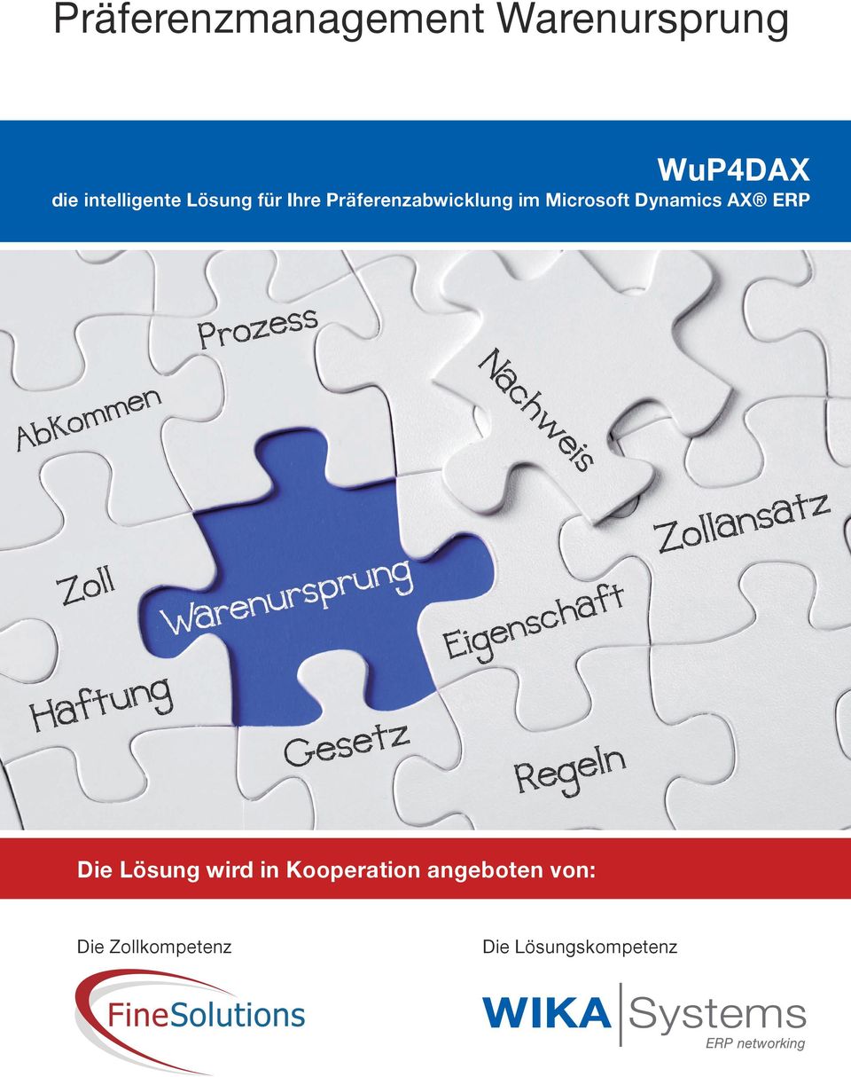 Microsoft Dynamics AX ERP Die Lösung wird in