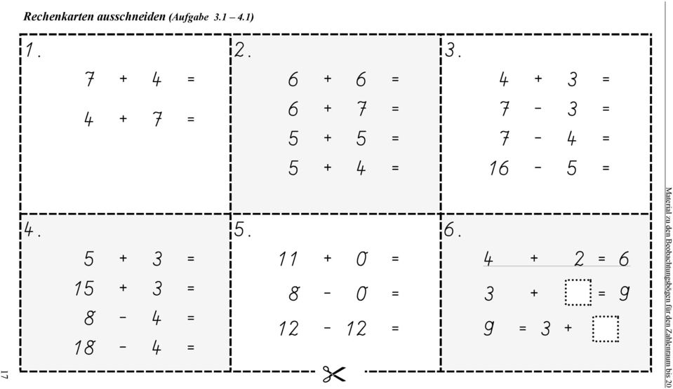 1) 17 Material zu den