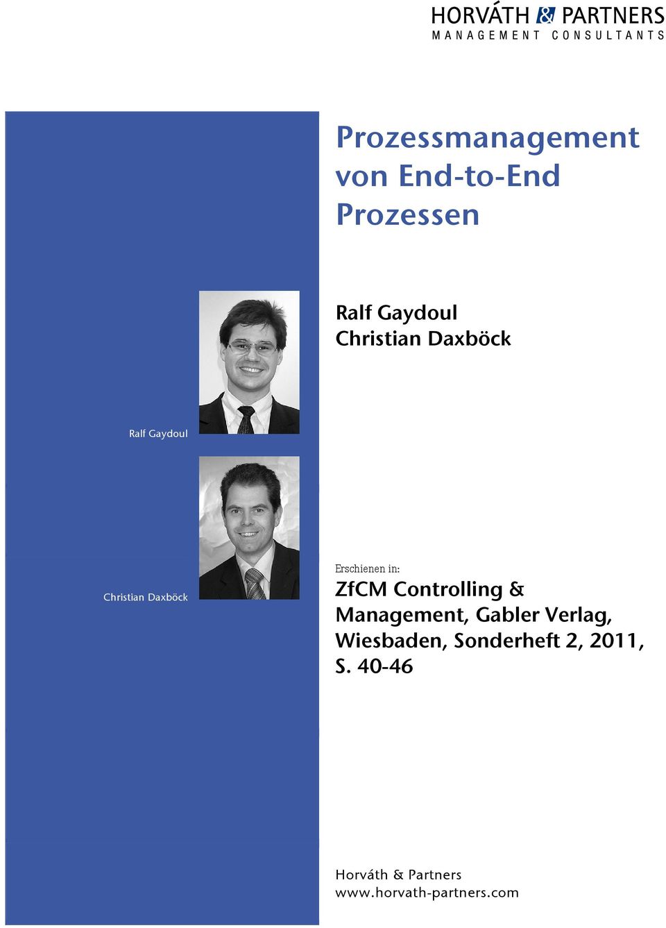 in: ZfCM Controlling & Management, Gabler Verlag, Wiesbaden,
