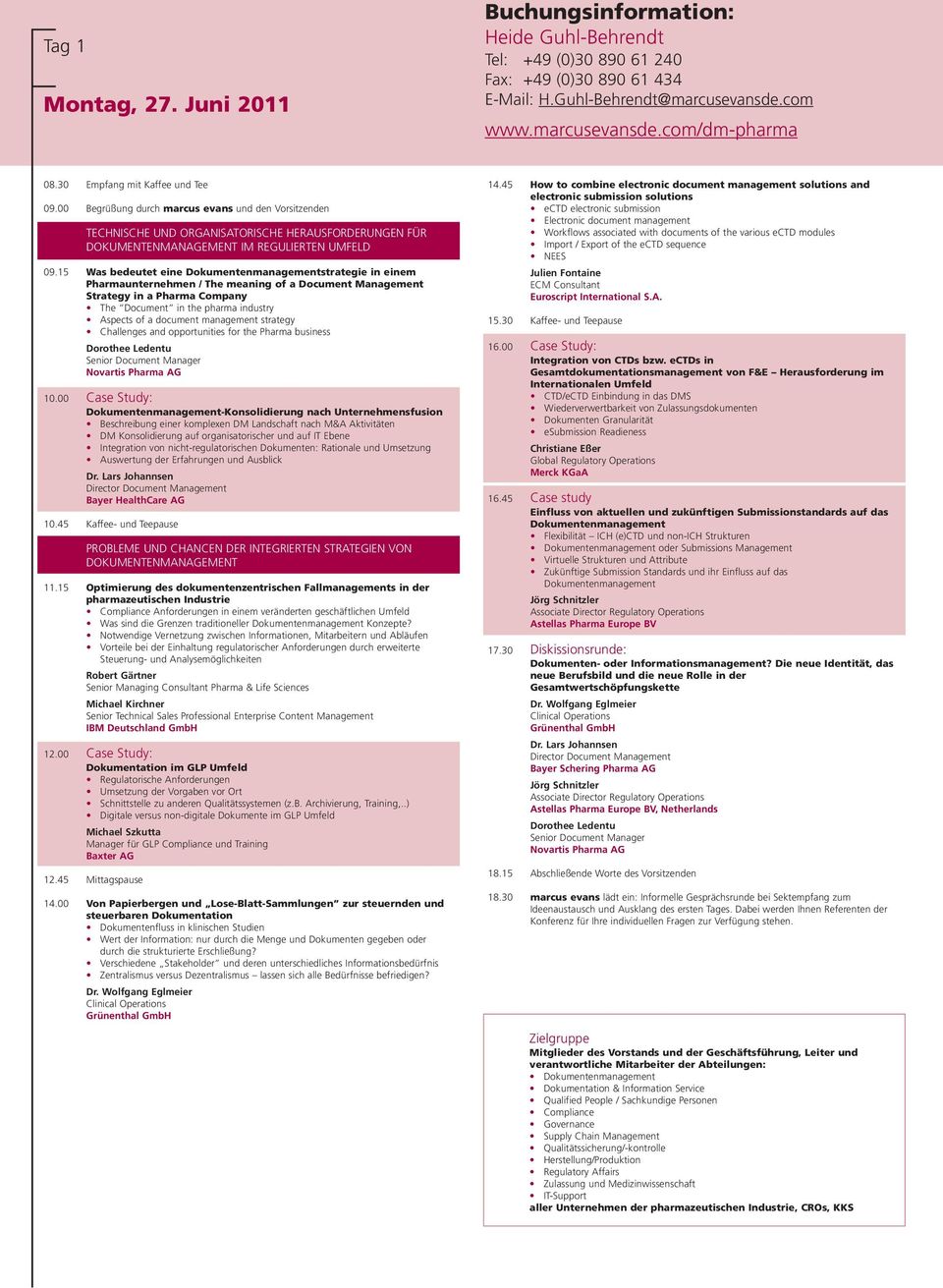 15 Was bedeutet eine Dokumentenmanagementstrategie in einem Pharmaunternehmen / The meaning of a Document Management Strategy in a Pharma Company The Document in the pharma industry Aspects of a