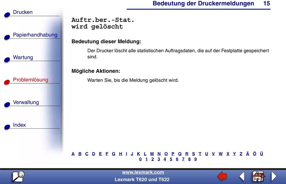 statistischen Auftragsdaten, die auf der