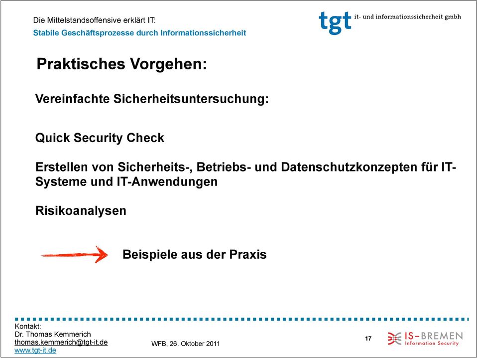 von Sicherheits-, Betriebs- und Datenschutzkonzepten