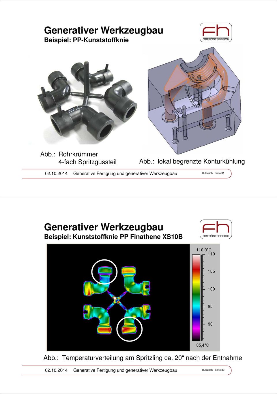 Busch Seite 31 Generativer Werkzeugbau Beispiel: Kunststoffknie PP Finathene XS10B Abb.