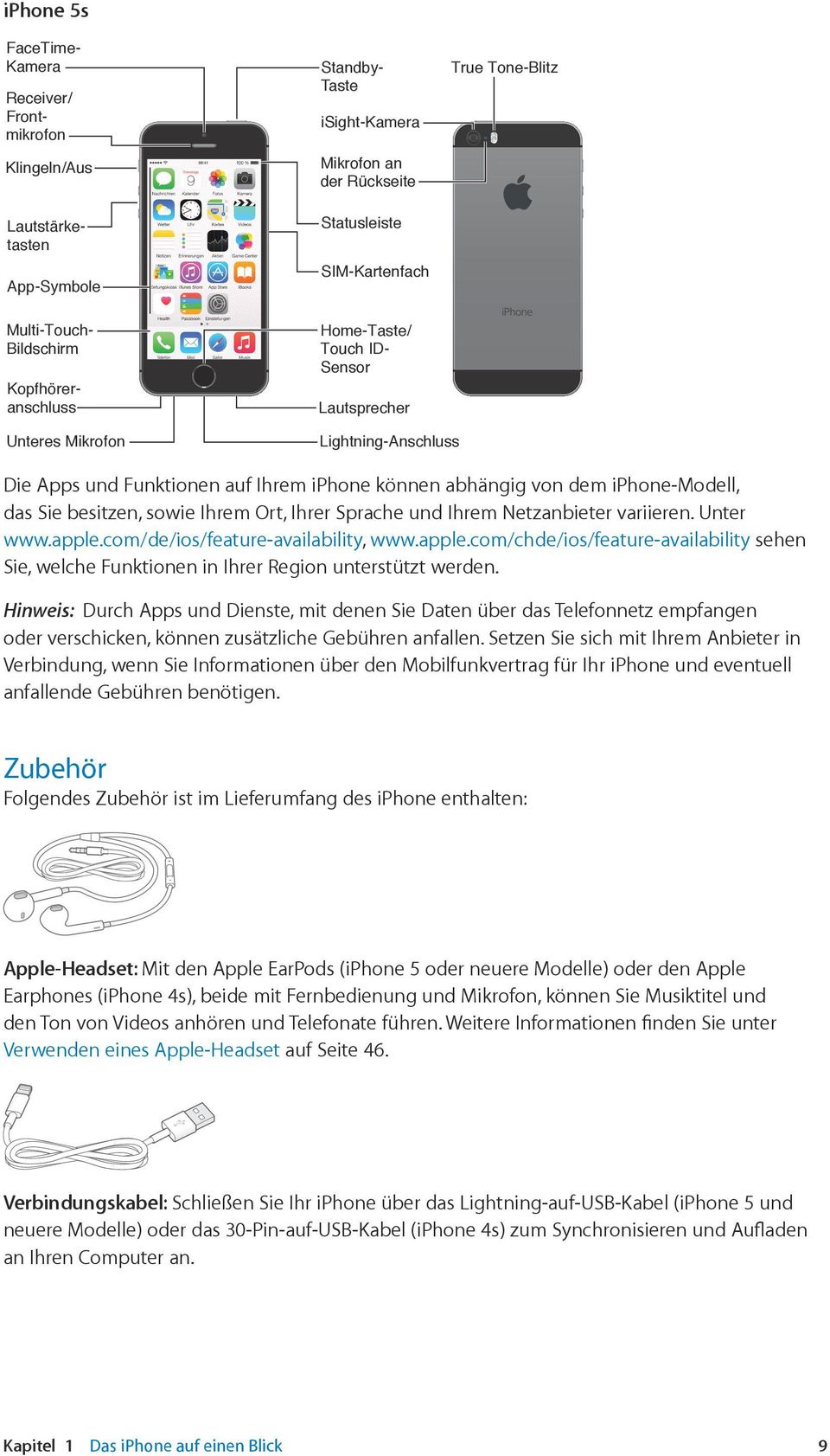 iphone-modell, das Sie besitzen, sowie Ihrem Ort, Ihrer Sprache und Ihrem Netzanbieter variieren. Unter www.apple.