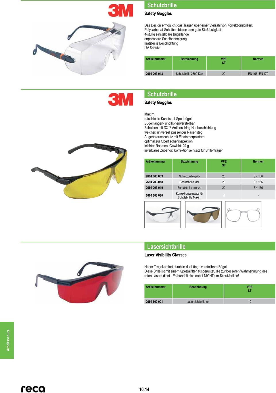 170 Schutzbrille Safety Goggles Maxim rutschfeste Kunststoff-Sportbügel Bügel längen- und höhenverstellbar Scheiben mit DX Antibeschlag-Hartbeschichtung weicher, universell passender Nasensteg
