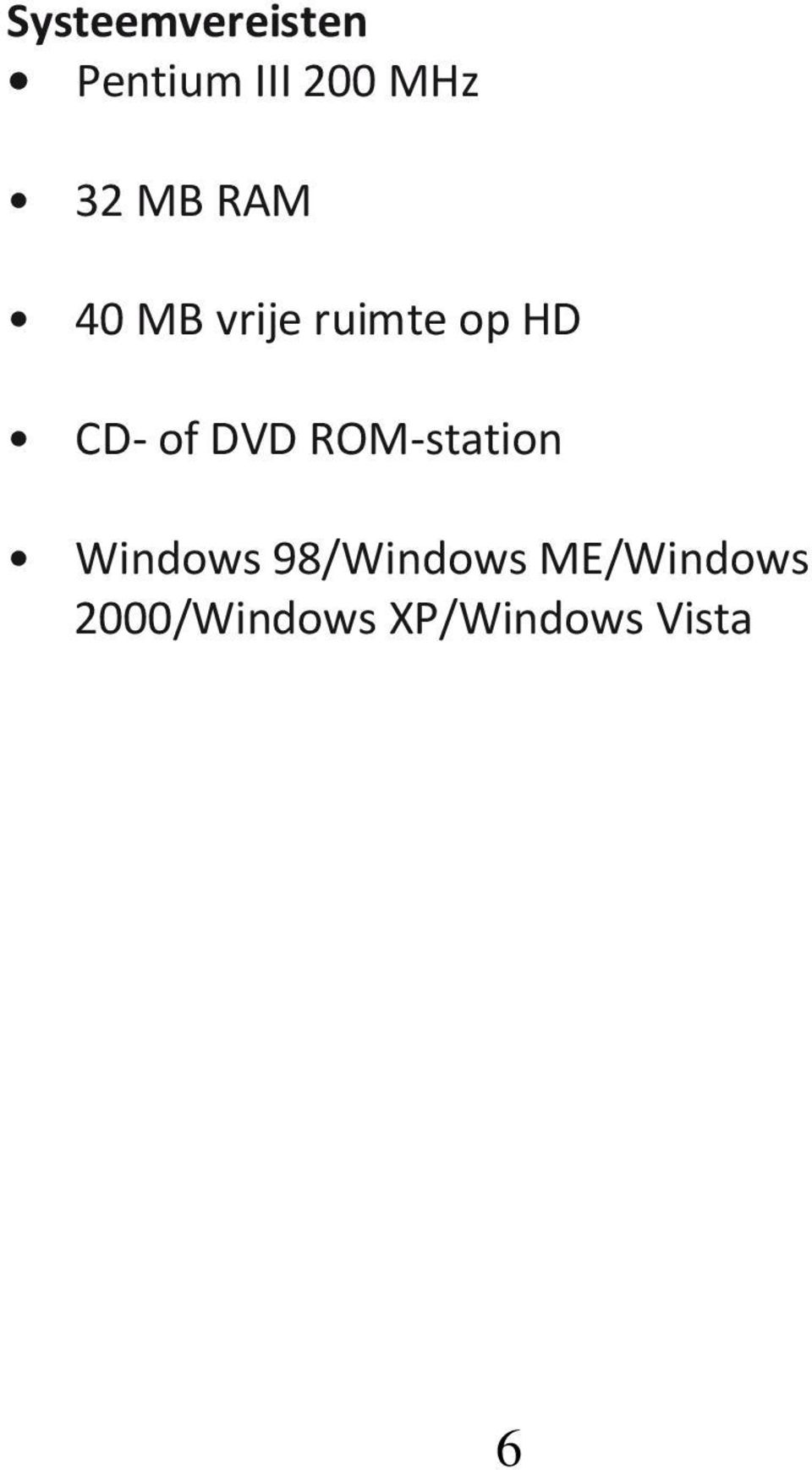 of DVD ROM-station Windows 98/Windows